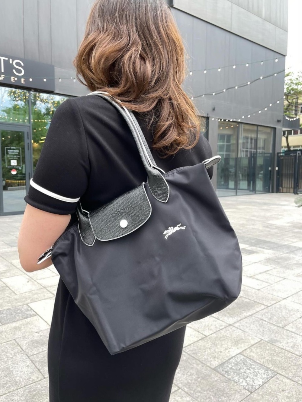Black Longchamp 70th Anniversary Edition Tote